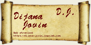 Dijana Jovin vizit kartica
